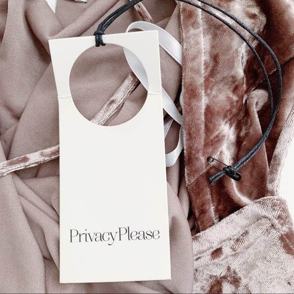 NWT Privacy Please • Raymore Crushed Velvet‎ Open Back Mini Dress, Dusty Rose, S - Picture 9 of 12